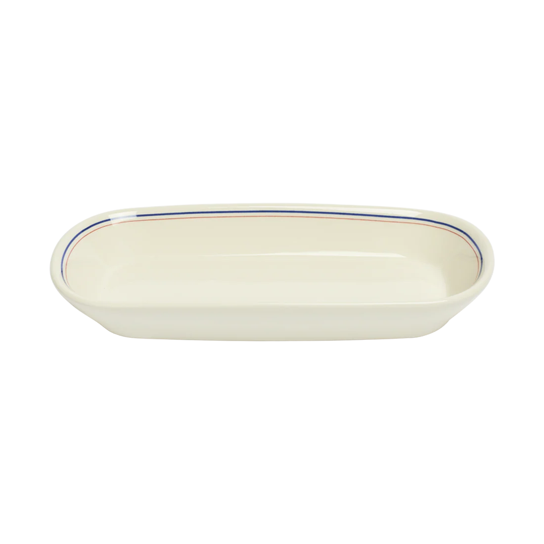 HL RED/BLUEBAND - CELERY DISH (10") - Image 2
