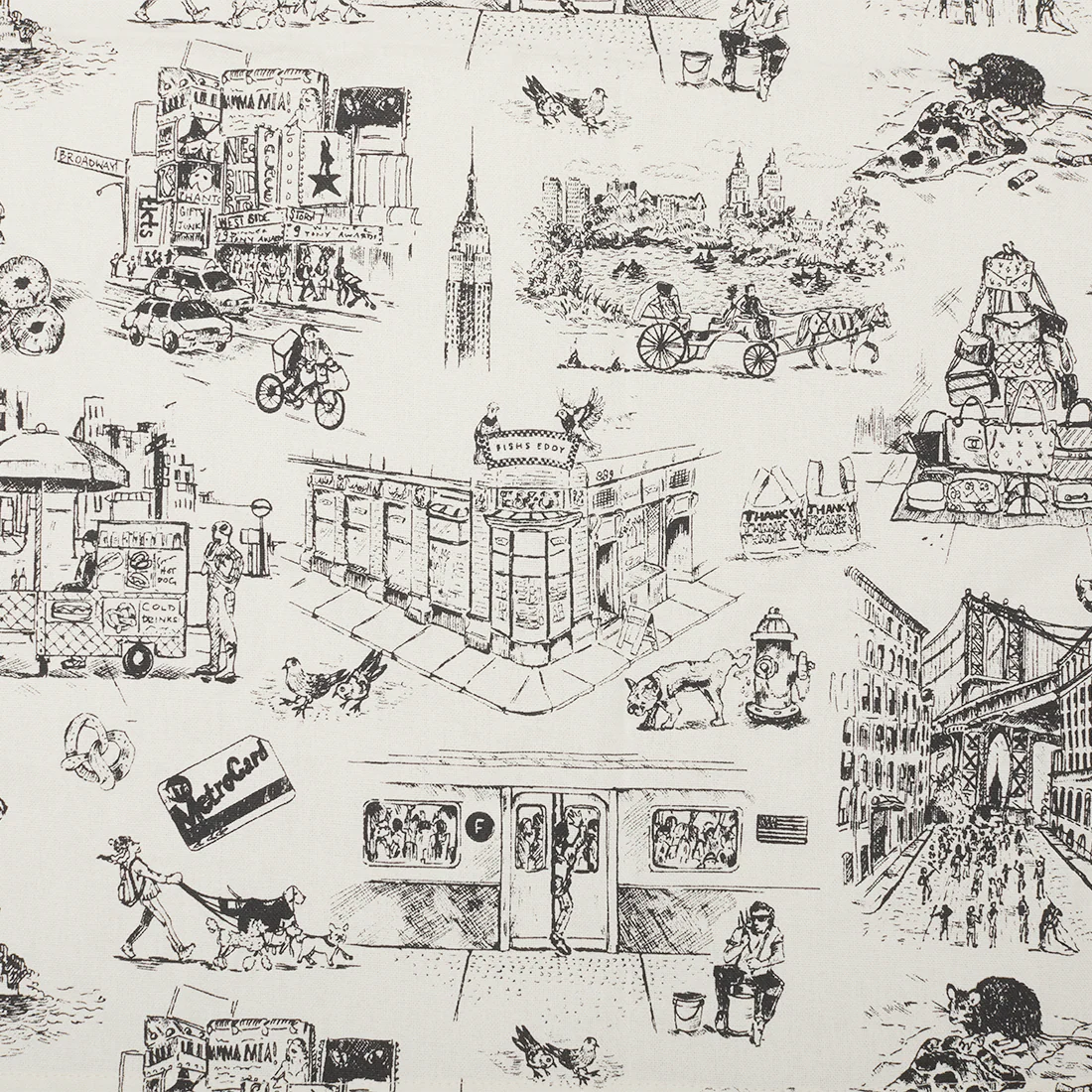 NYC TOILE TEA TOWEL - Image 3